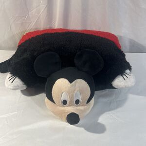 Disney Mickey Mouse Pillow Pets Stuffed Animal Plush Toy Black Red Pillow